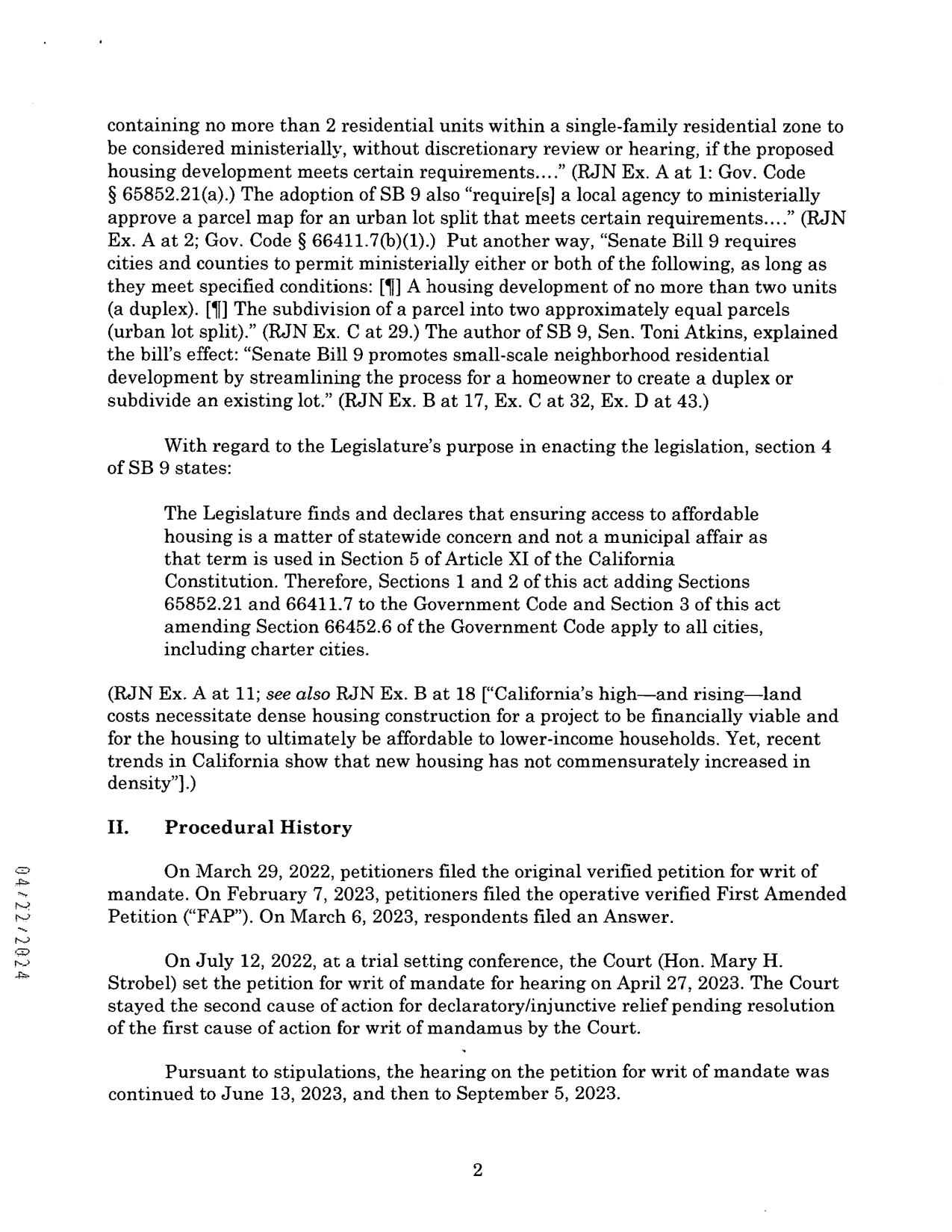 SB9 is officially unconstitutional in the State of California! Charter Cities no longer have to comply with this California State law on allegedly affordable housing. mayor Nils Nehrenheim